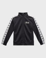 Image 1 of 3: Golden Goose Boy's Zipped Star-Printed Track Jacket, Size 4-10