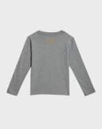 Image 2 of 3: Golden Goose Girl's Long-Sleeve Star T-Shirt, Size 4-10