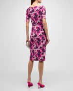 Image 4 of 6: Chiara Boni La Petite Robe Mimmaly Floral-Print Sheath Dress