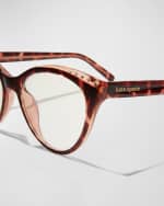 Image 3 of 5: kate spade new york xara blue light blocking cat-eye reading glasses