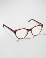 Image 1 of 5: kate spade new york xara blue light blocking cat-eye reading glasses