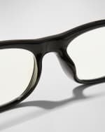 Image 5 of 5: kate spade new york eviebb blue light blocking rectangle propionate reading glasses