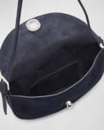 Image 5 of 6: Savette The Tondo Suede Hobo Bag