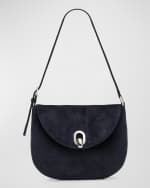Image 1 of 6: Savette The Tondo Suede Hobo Bag