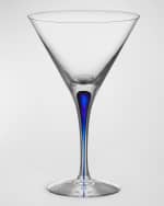 Image 1 of 2: Orrefors Intermezzo Blue Martini Glass, 7 oz.