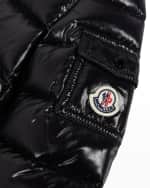 Image 3 of 5: Moncler Girl's Bady Quilted Logo Jacket, Size 4-6