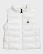 Image 1 of 4: Moncler Girl's Ghany Quilted Vest, Size 4-6