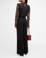 Image 5 of 6: Saloni Mel-B Floral Silk Georgette Blouse