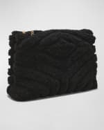 Image 3 of 5: Saint Laurent Loulou Medium YSL Shearling Shoulder Bag