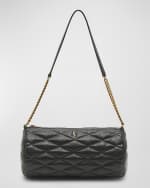 Image 1 of 6: Saint Laurent Sade Medium YSL Tube Shoulder Bag in Quilted Smooth Leather