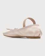 Image 3 of 6: Miu Miu Satin Bow Ballerina Flats