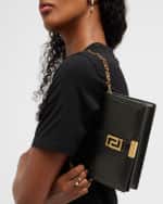 Image 2 of 6: Versace Greca Goddess Leather Wallet on Chain