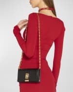 Image 3 of 6: Versace Greca Goddess Leather Wallet on Chain