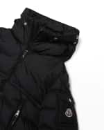 Image 3 of 6: Moncler Boy's Byron Faux Fur Hooded Puffer Jacket, Size 4-6