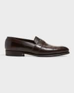 Image 1 of 4: John Lobb Men's Adley Leather Penny Loafers