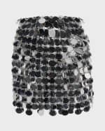 Paco Rabanne beaded fringed miniskirt - Neutrals