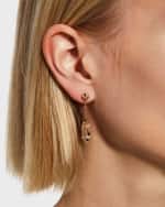 Image 2 of 4: Roberto Coin 18k Rose Gold & Diamond Drop Earrings