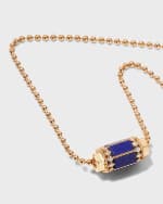 Image 4 of 4: Roberto Coin 18k Rose Gold Diamond & Lapis Pendant Necklace