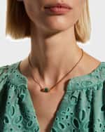 Image 2 of 4: Roberto Coin 18k Rose Gold Diamond & Malachite Pendant Necklace
