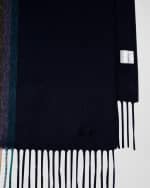 Image 3 of 5: Paul Smith Men's Bright Stripe Cashmere Scarf