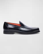 Image 1 of 4: Santoni Men's Positano Leather Venetian Loafers