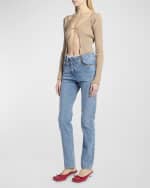 Image 2 of 6: Jacquemus Palu Logo Script Rib Cardigan