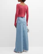 Image 4 of 6: Jacquemus Palu Logo Script Rib Cardigan