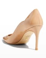 Image 3 of 4: Stuart Weitzman Stuart 85mm Patent Scallop Pumps