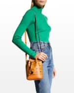 Image 3 of 6: MCM Dessau Visetos Mini Drawstring Bucket Bag