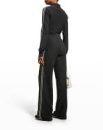 Image 3 of 6: Loro Piana Suitcase Stripe Wide Leg Pants