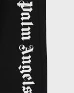 Image 2 of 4: Palm Angels Boy's Classic Logo-Print Sweatpants, Size 4-10