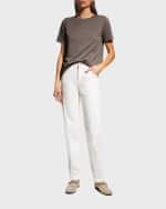 Image 5 of 6: Eileen Fisher High-Rise Stretch Denim Jeans