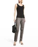 Image 2 of 6: Eileen Fisher Scoop-Neck Stretch Jersey Tank