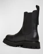 Image 4 of 6: Moschino Men's Leather Logo Chelsea Boots