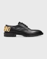 Image 1 of 3: Moschino Men's Lug-Sole Leather Oxfords