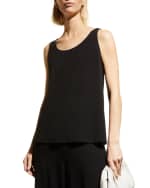 Image 3 of 6: Eileen Fisher Scoop-Neck Jersey Knit Tank