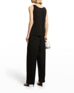Image 4 of 6: Eileen Fisher Scoop-Neck Jersey Knit Tank