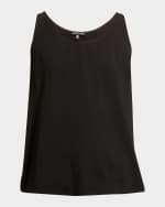 Image 1 of 6: Eileen Fisher Scoop-Neck Jersey Knit Tank