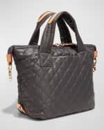 Image 5 of 6: MZ WALLACE Sutton Deluxe Small Metallic Top-Handle Bag