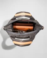 Image 4 of 6: MZ WALLACE Sutton Deluxe Small Metallic Top-Handle Bag