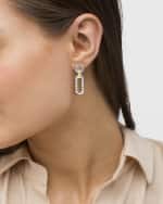 Image 2 of 4: LAGOS Sterling Silver and 18K Signature Caviar Circle and Oval Drop Earrings