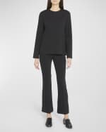 Image 4 of 5: THE ROW Beca Scuba Flared Pants