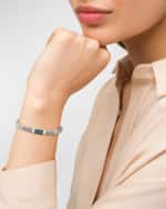 Image 2 of 5: LAGOS 18K Gold Station and Sterling Silver Caviar Bead Bracelet with Pavé Station of Blue Sapphires