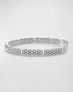 Image 5 of 5: LAGOS Pavé Diamond and Sterling Silver Caviar Bead 6mm Rope Bracelet