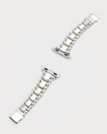 Image 3 of 5: LAGOS Smart Caviar Two-Tone Sterling Silver and 18k Yellow Gold Full Diamond Apple Watch Bracelet, 38-45mm