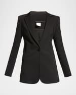 Image 1 of 6: Alice + Olivia Breann Long Fitted Blazer