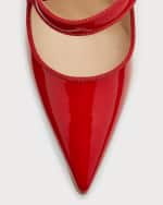 Image 4 of 6: Manolo Blahnik Campari Patent Mary Jane Pumps
