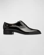 Image 1 of 5: Christian Louboutin Men's Corteo Patent Leather Oxford Shoes