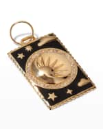 Image 3 of 4: Kastel Jewelry 14K Gold Diamond Enamel Tarot Night-Sun Pendant