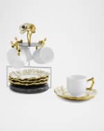 Image 1 of 4: Michael Aram Anemone Demitasse Set & Stand